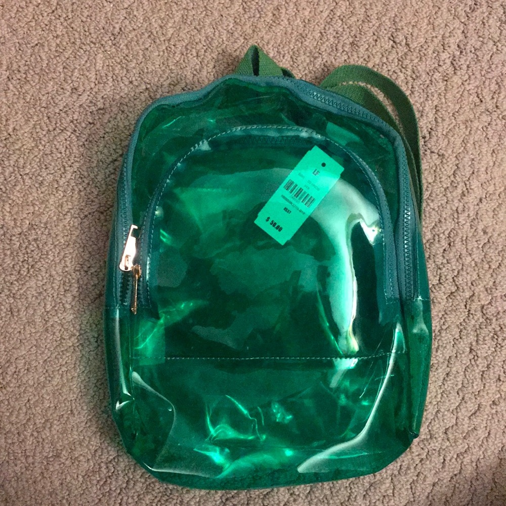 LF transparent green mini backpack
